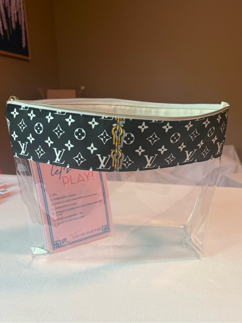 Louis Vuitton Large clear zipper bag